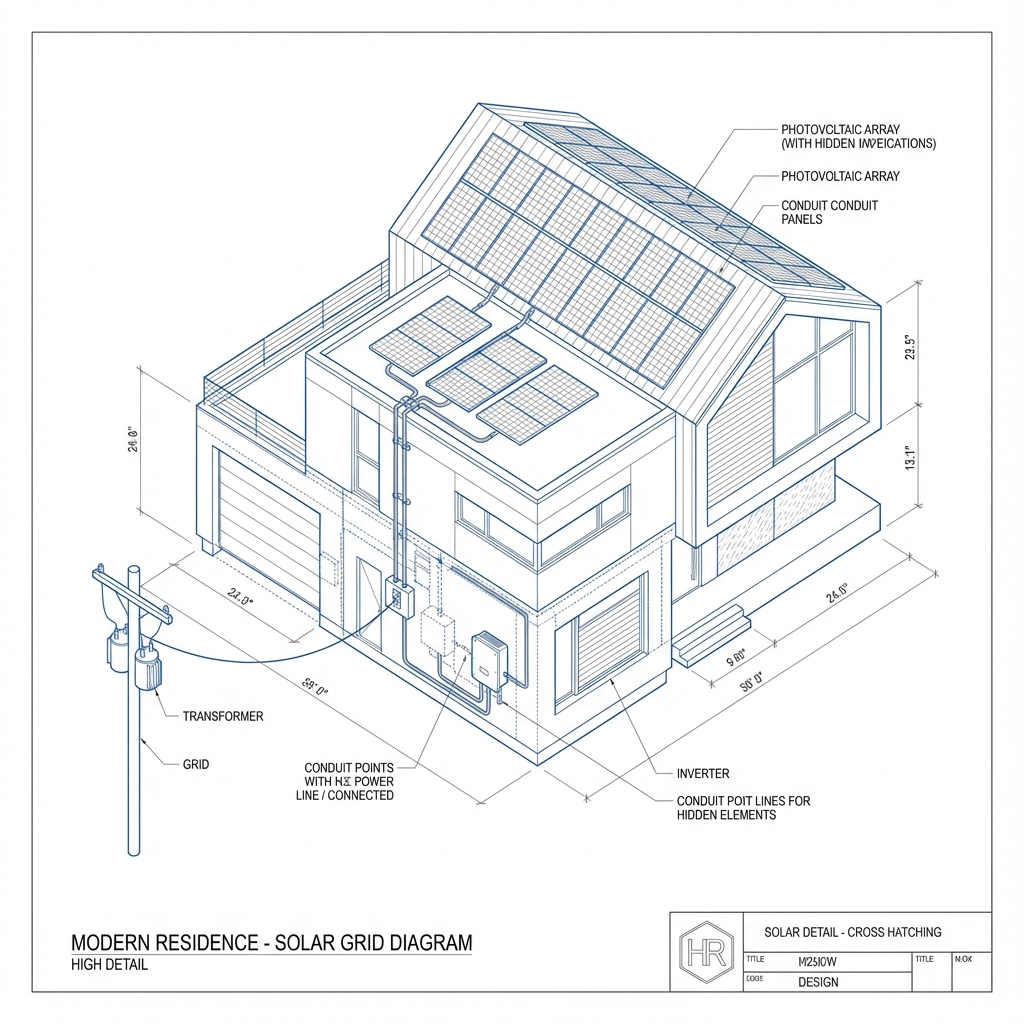 On Grid Solar System Diagram